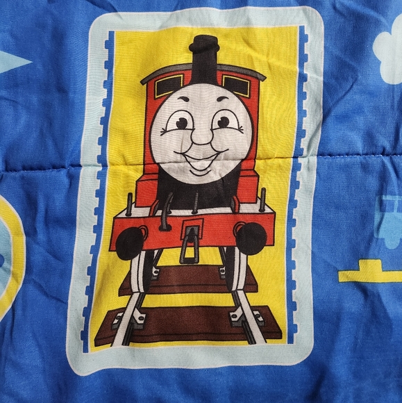 Vintage 2003 Thomas & Friends "Ready Set Go To Bed" Comforter Blanket Train - Picture 4 of 10